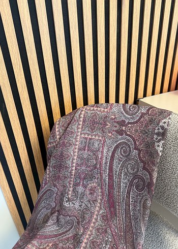 Bohem Tarzı Kahverengi Desenli Kadın Şal - Görsel 6