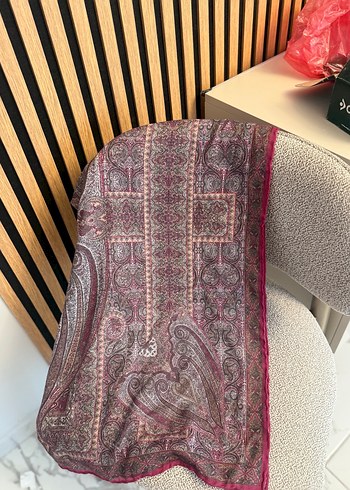 Bohem Tarzı Kahverengi Desenli Kadın Şal - Görsel 2