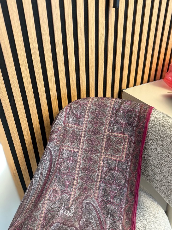 Bohem Tarzı Kahverengi Desenli Kadın Şal - Görsel 3