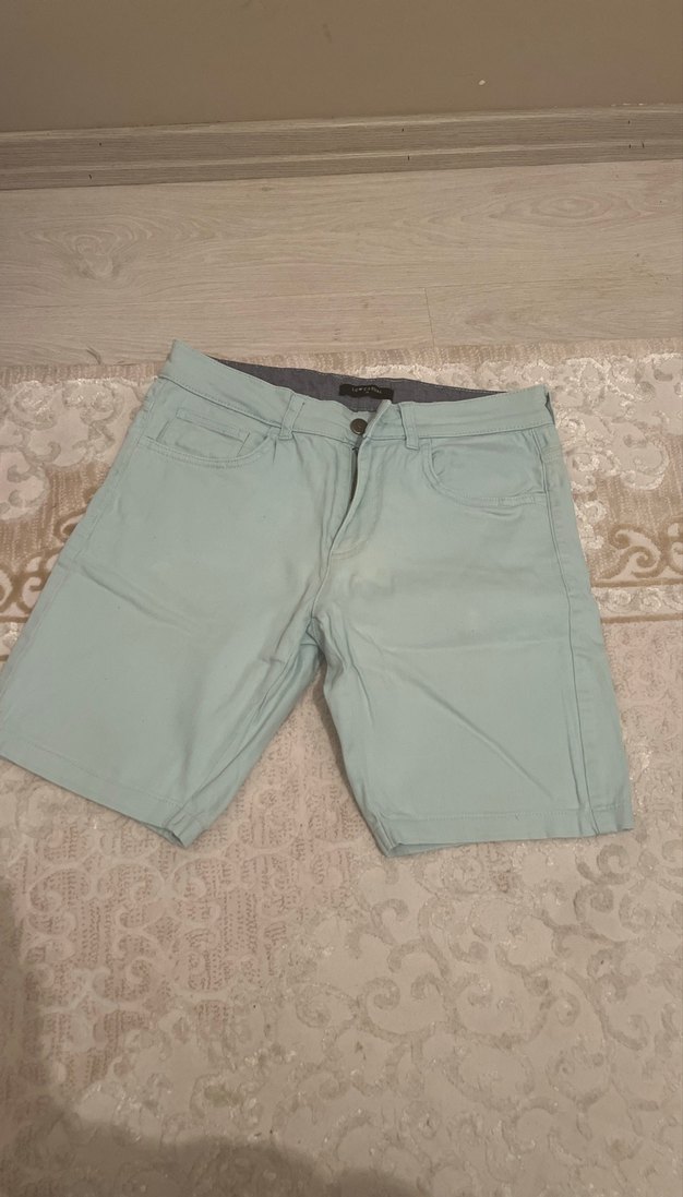 Bej Pamuklu Rahat Kesim Erkek Şort - Görsel 4