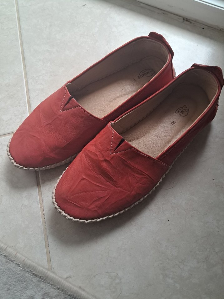 Kırmızı Kadın Süet Dolgu Topuk Espadril - Görsel 2