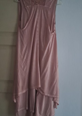 Pembe Bohem Uzun Kolluksuz Kadın Elbisesi - Görsel 2