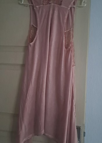 Pembe Bohem Uzun Kolluksuz Kadın Elbisesi - Görsel 4