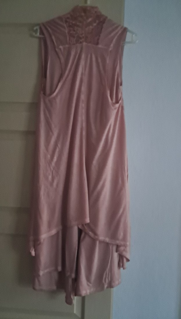 Pembe Bohem Uzun Kolluksuz Kadın Elbisesi - Görsel 2