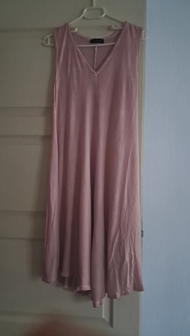 Pembe Bohem Uzun Kolluksuz Kadın Elbisesi - Görsel 3