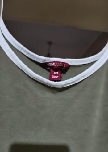 Haki Renk Askılı Midi Hamile Elbisesi - Görsel 2