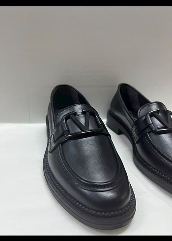 Erkek Siyah Deri Tokalı Loafer Ayakkabı - Görsel 5