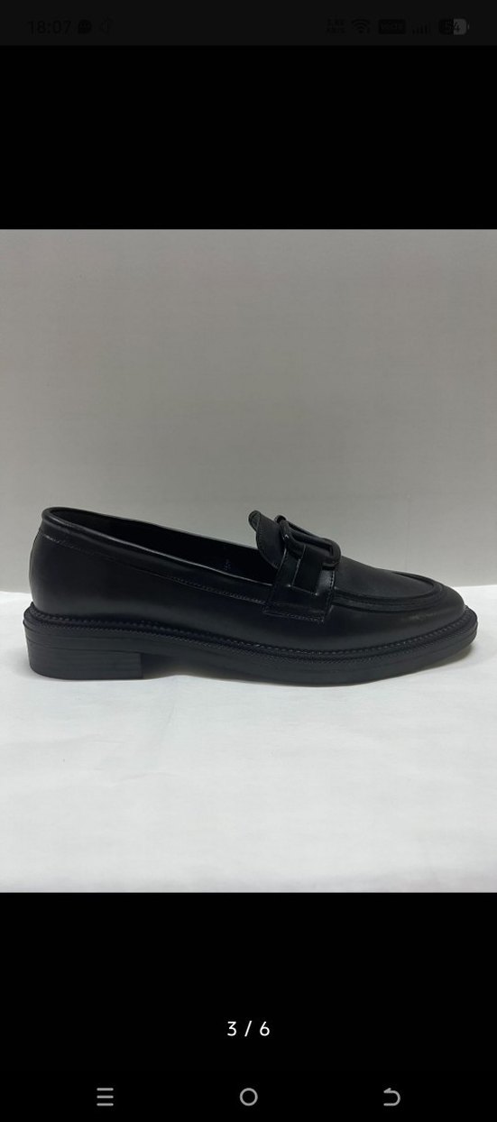 Erkek Siyah Deri Tokalı Loafer Ayakkabı - Görsel 4