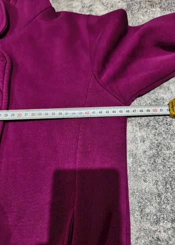 Mor Fermuarlı Yüksek Yakalı Kadın Ceket - Görsel 2