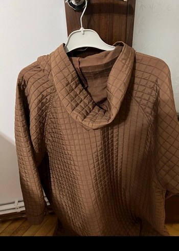 Düğmeli Uzun Kahverengi Kadın Ceket - Görsel 3