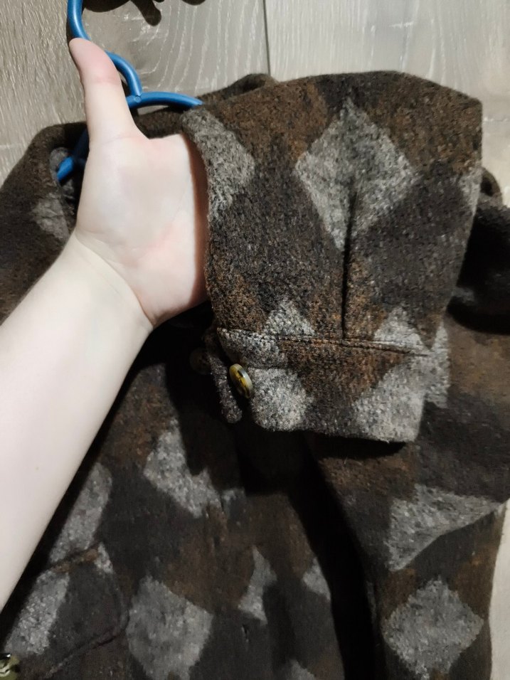 Gri Batik Desenli Düğmeli Uzun Kollu Kadın Gömlek - Görsel 4