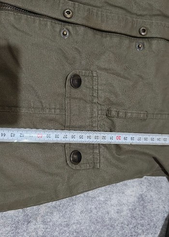 Kürk Detaylı Gri Kamuflaj Ceket - Görsel 3