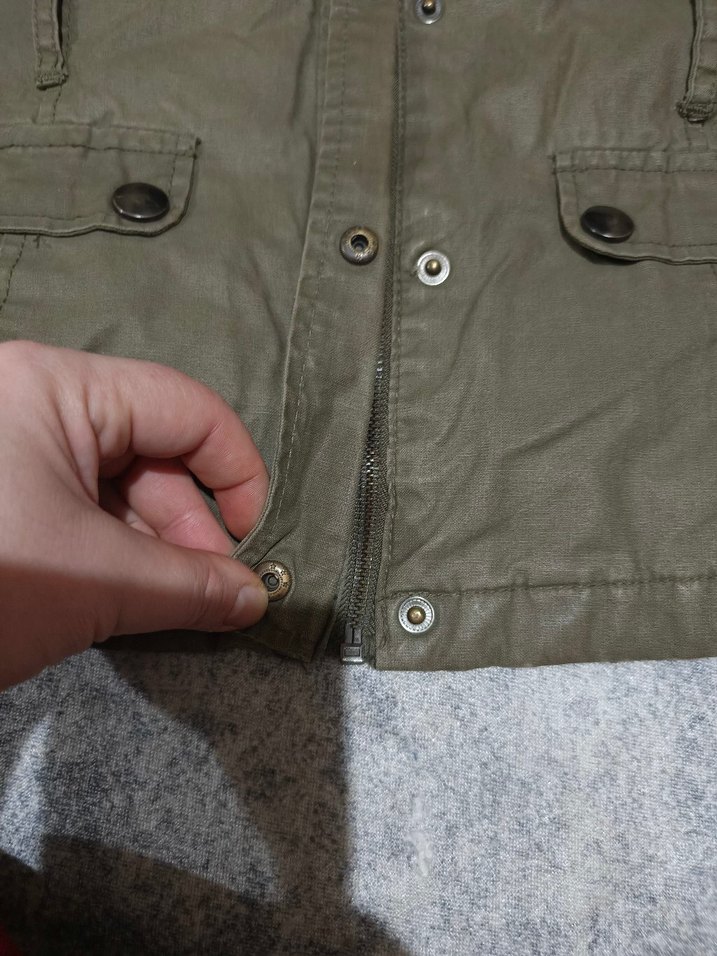 Kürk Detaylı Gri Kamuflaj Ceket - Görsel 4