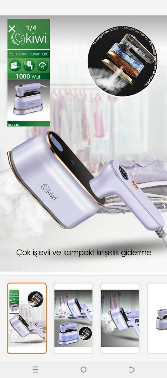 Mor Kiwi Mini Ütü - Görsel 3