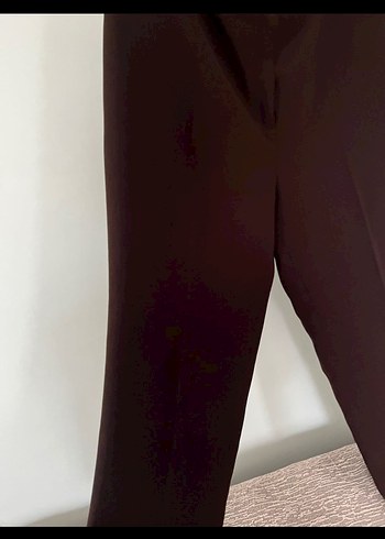 Kahverengi Midi Kumaş Kadın Pantolon - Görsel 5