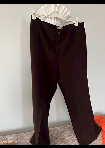 Kahverengi Midi Kumaş Kadın Pantolon - Görsel 4