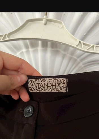 Kahverengi Midi Kumaş Kadın Pantolon - Görsel 3