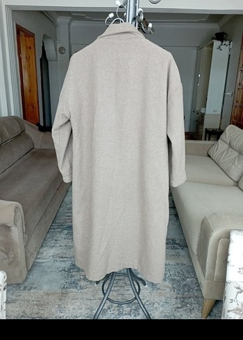 Bej Uzun Yün Kadın Kaban - Görsel 3