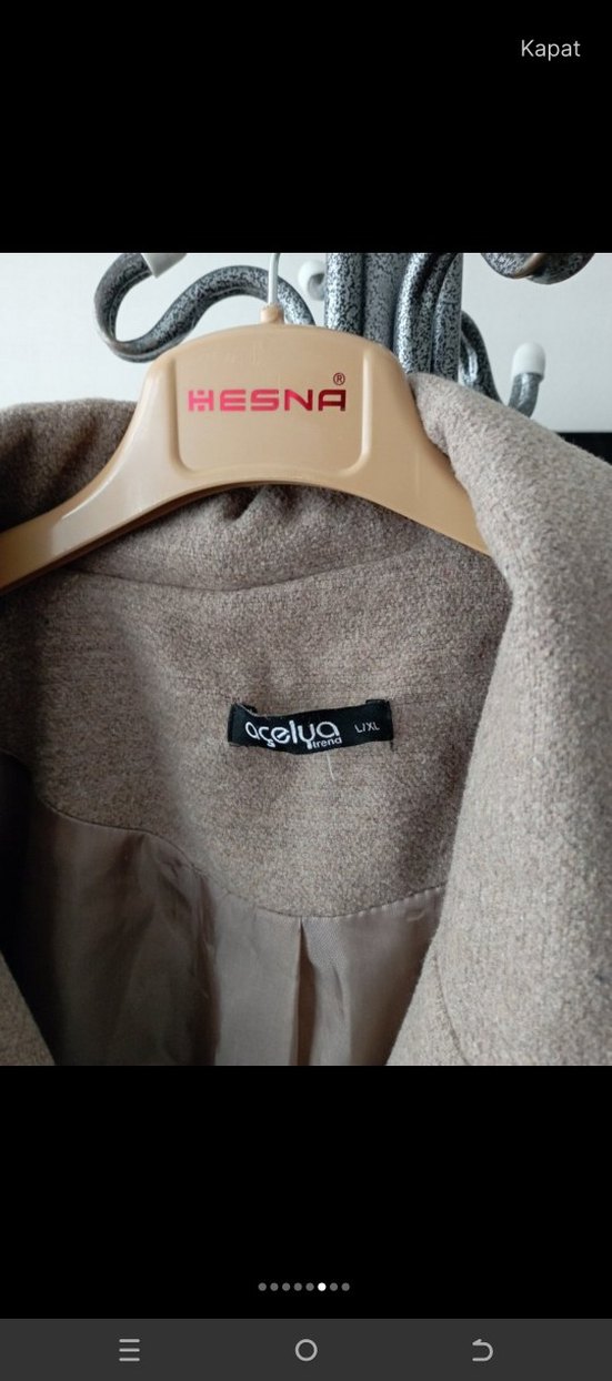 Bej Uzun Yün Kadın Kaban - Görsel 5