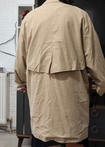 Bej Midi Kadın Trençkot - Görsel 3