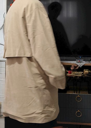 Bej Midi Kadın Trençkot - Görsel 4