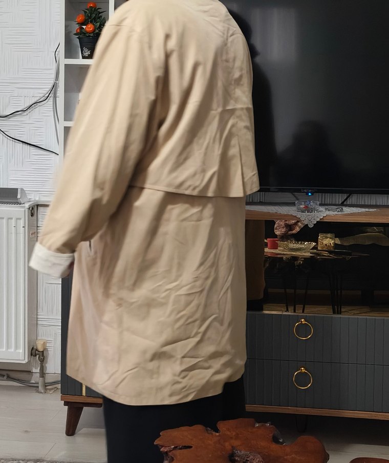 Bej Midi Kadın Trençkot - Görsel 2