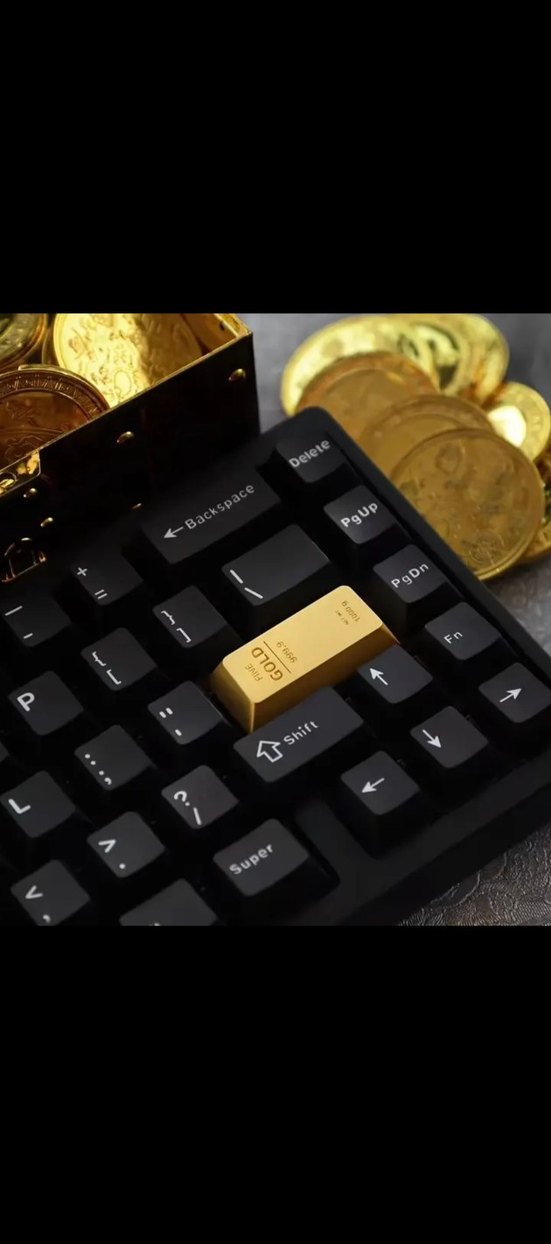 Keycap gold enter tuşu klavye keycaps külçe altın - Görsel 2