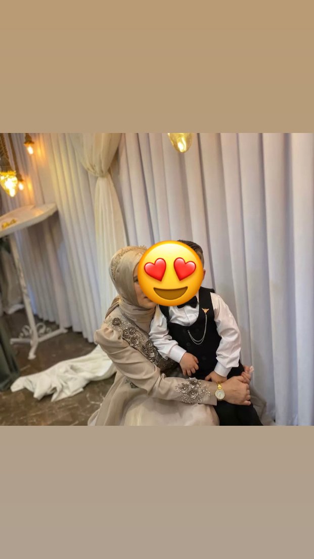 Uzun Kol İşlemeli Abiye Elbise - Görsel 2