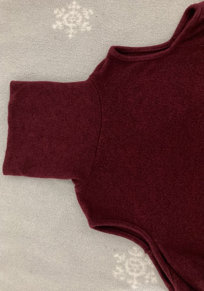 Bordo Yüksek Yakalı Kadın Triko Kazak - Görsel 3