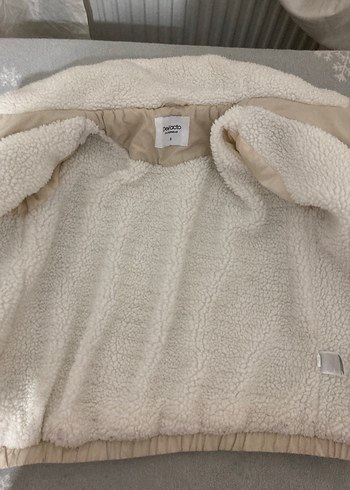 Bebek Bej Kürklü Sade Kışlık Mont - Görsel 3