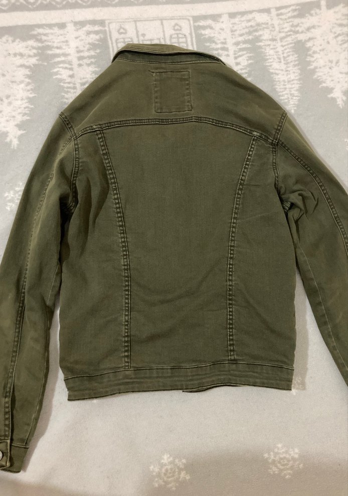 Vintage Yeşil Kadın Denim Ceket - Görsel 3