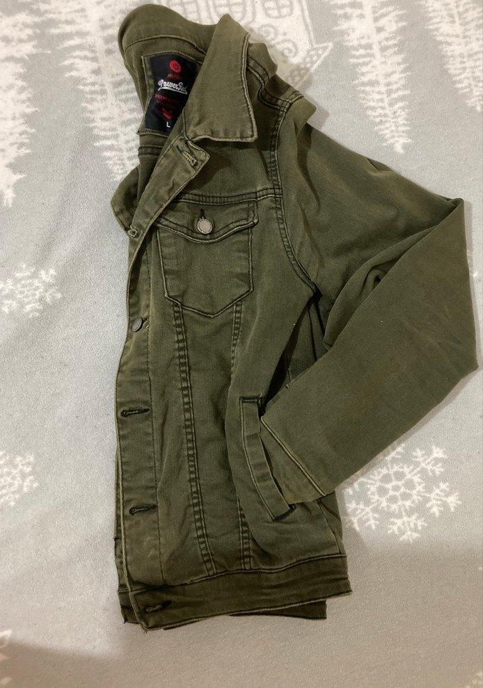 Vintage Yeşil Kadın Denim Ceket - Görsel 4