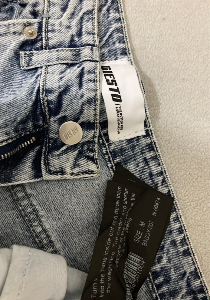 Gri Bol Kesim Midi Denim Kadın Jean - Görsel 3