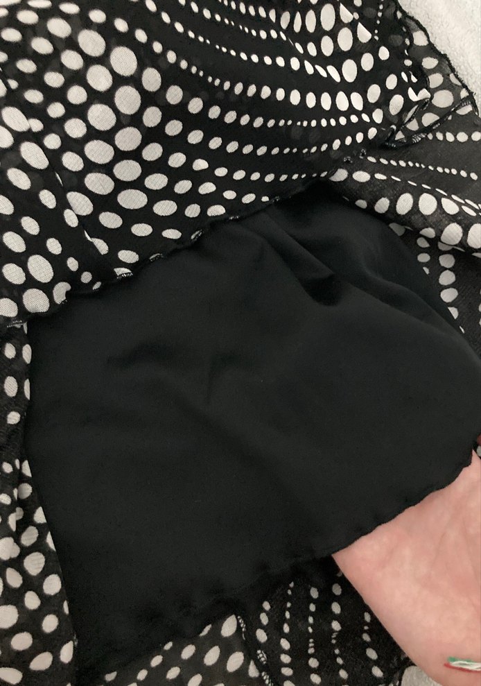 Vintage Siyah Desenli Piliseli Midi Etek - Görsel 2