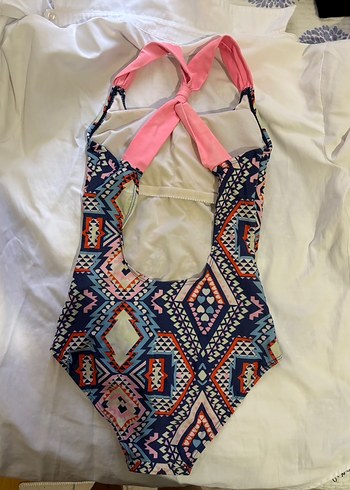 Boncuk Detaylı Renkli Bohem Kadın Mayo - Görsel 2