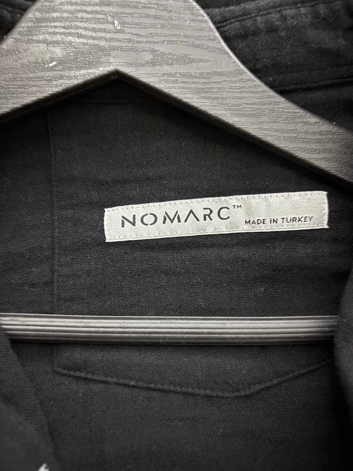 Düğmeli Siyah Müslim Erkek Gömlek - Görsel 3