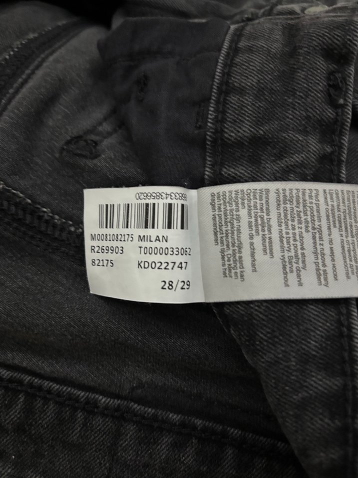 Siyah Milan Slim Tapered Kot Pantolon - Görsel 3