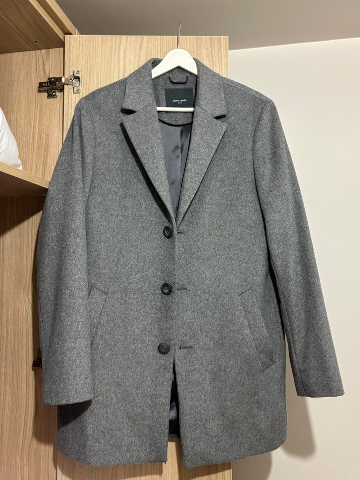 Pierre Cardin Gri Erkek Ekstra Slim Düz Kaban Shadi Kaban Kase - Görsel 5