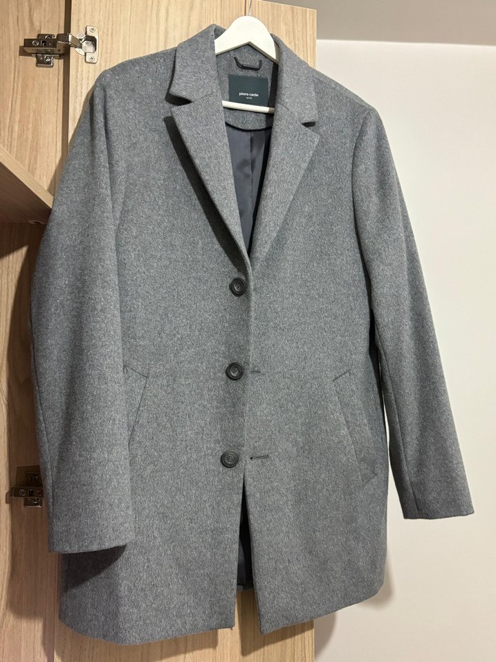 Pierre Cardin Gri Erkek Ekstra Slim Düz Kaban Shadi Kaban Kase - Görsel 3