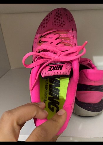 Pembe Bağcıklı Kadın Spor Ayakkabı - Görsel 3