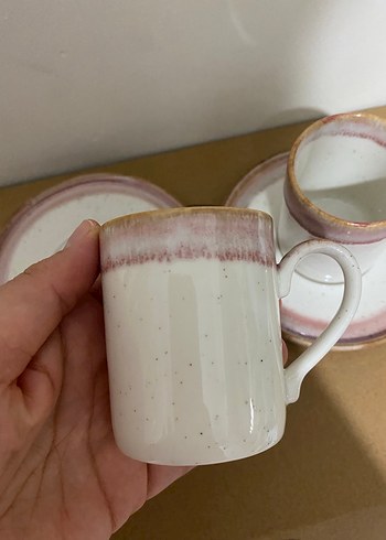Porsace Pembe Pastel Kahve Fincanı Seti - Görsel 7