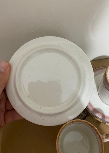 Porsace Pembe Pastel Kahve Fincanı Seti - Görsel 5