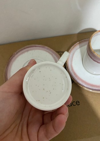 Porsace Pembe Pastel Kahve Fincanı Seti - Görsel 4