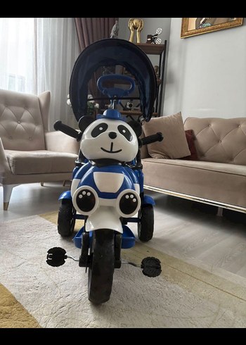 Panda Mavi Çocuk Üç Tekerlekli Bisiklet - Görsel 2
