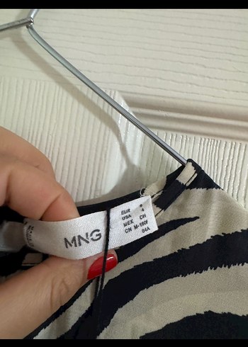 Zebra Desenli Uzun Kollu Mini Elbise - Görsel 3