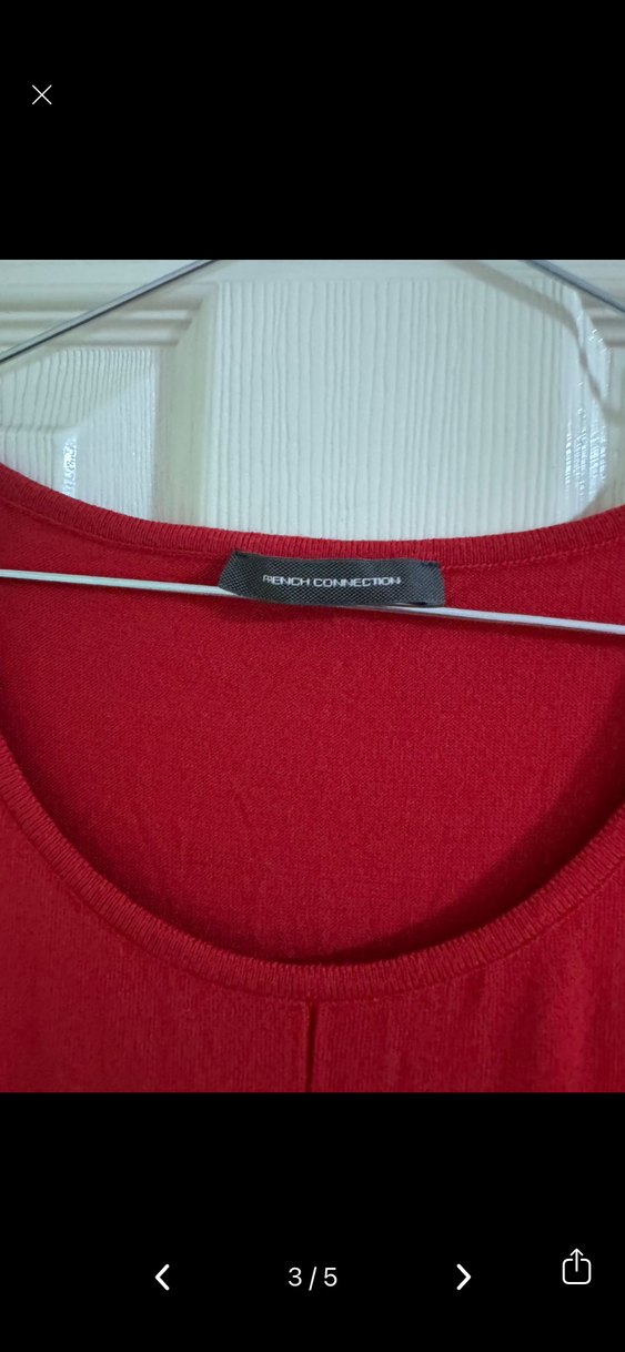 Kırmızı Uzun Kollu triko elbise - Görsel 3