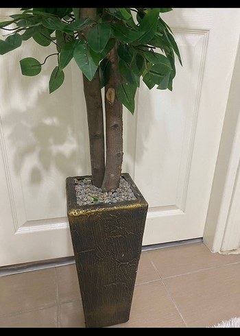 Koyu Yeşil Saksılı Dekoratif Yapay Ağaç - Görsel 3