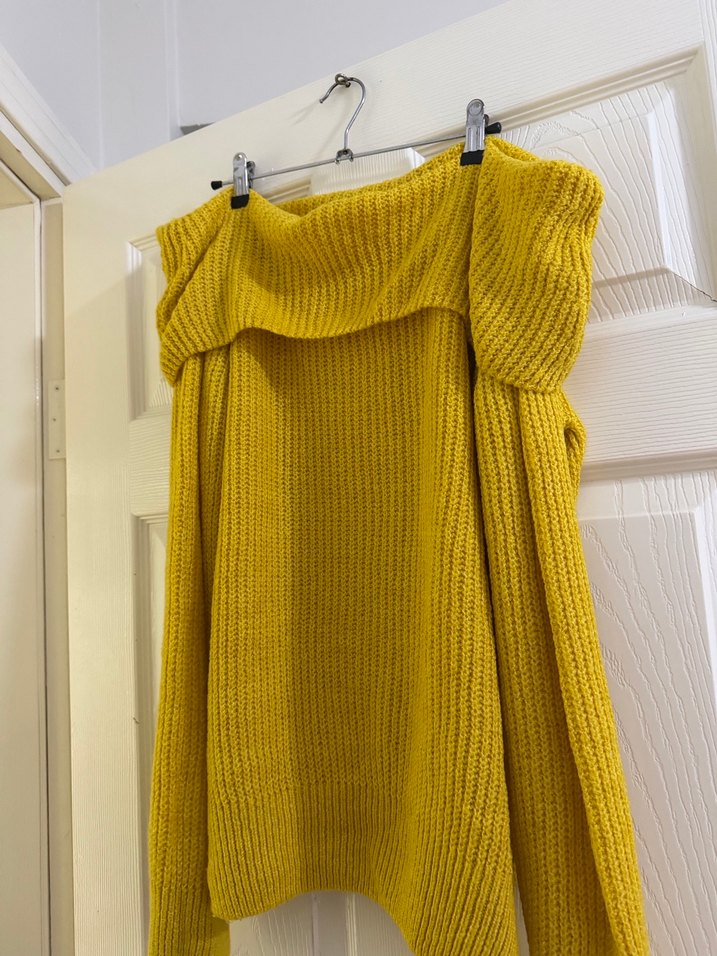 Düşük omuZ Oversize Triko Kazak - Görsel 3