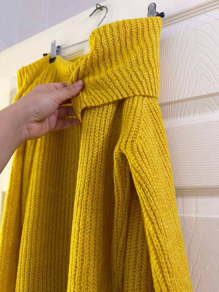 Düşük omuZ Oversize Triko Kazak - Görsel 4