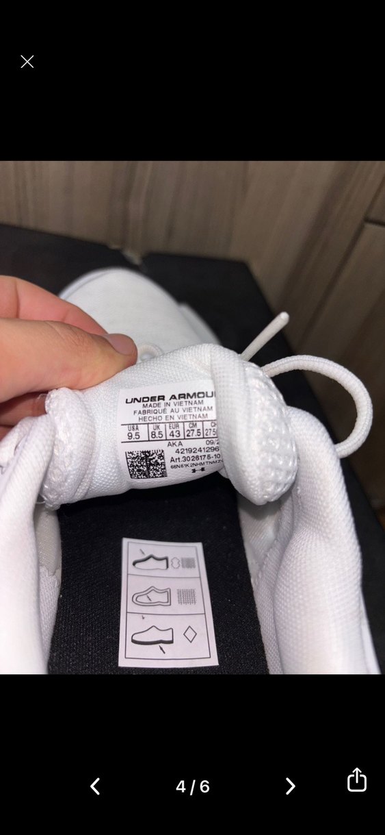 Under Armour Beyaz Erkek Spor Ayakkabı - Görsel 4